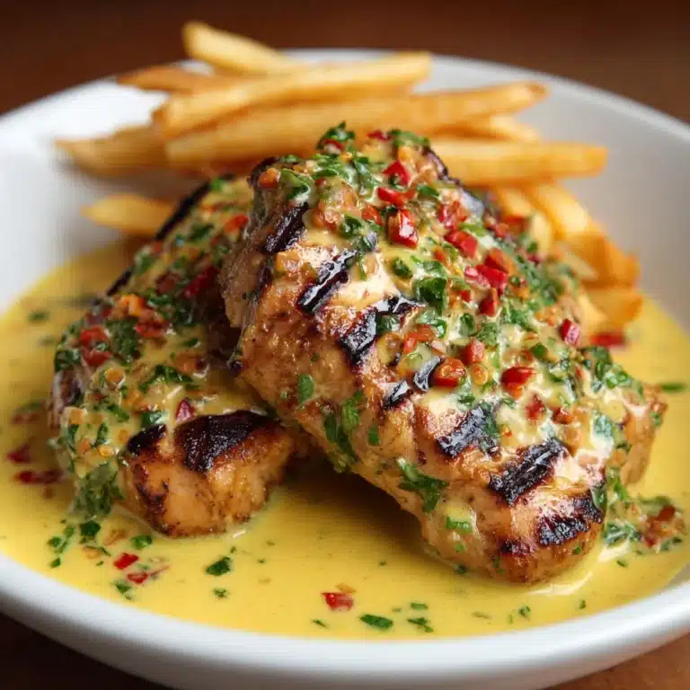 Spicy Creamy Garlic Parmesan Chicken Fillet with Fries Recipe