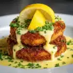 Lemon Pecorino Crusted Chicken with Creamy Lemon Sauce Recipe