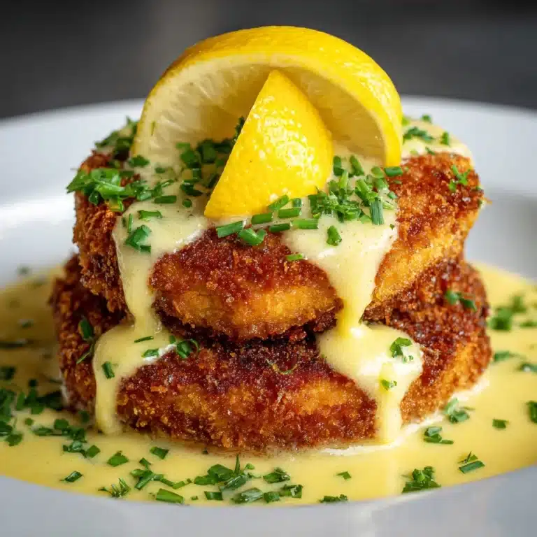 Lemon Pecorino Crusted Chicken with Creamy Lemon Sauce Recipe