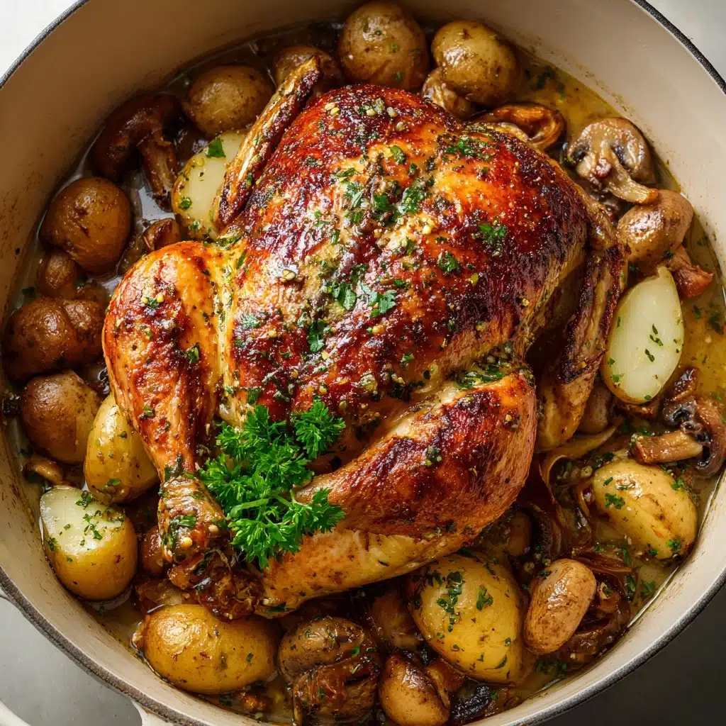 Creamy Lemon and Herb Pot Roasted Chicken Recipe