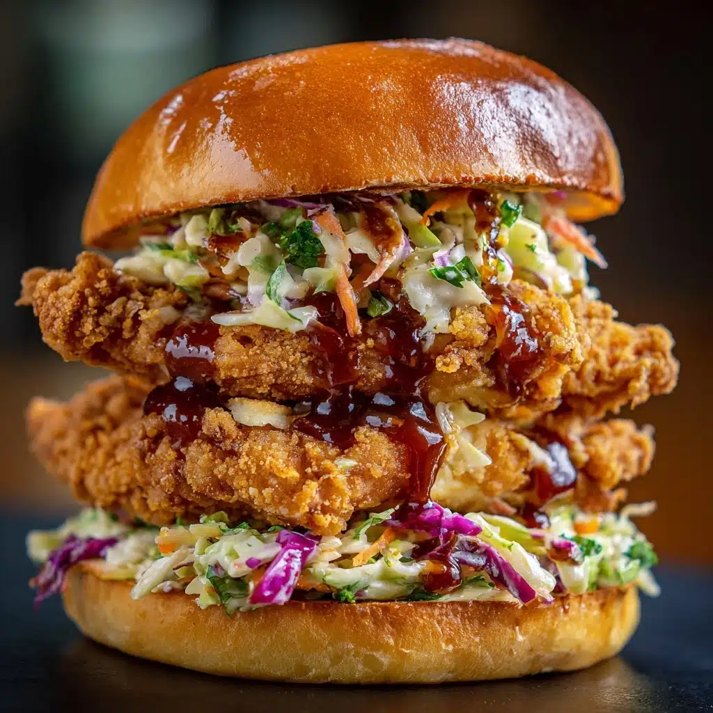 Fried Buffalo Chicken Sandwiches with Blue Cheese Slaw Recipe