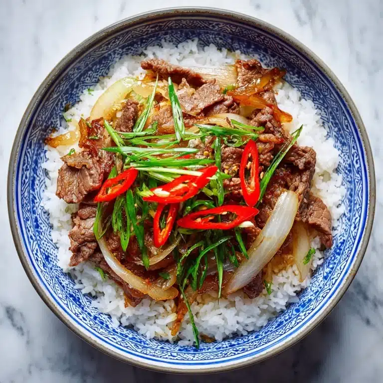 Gyudon (Japanese Beef Rice Bowl) Recipe