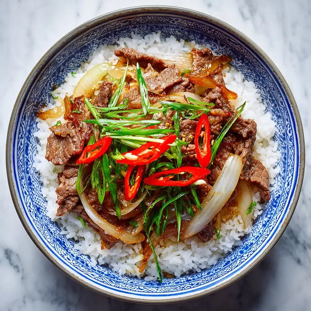 Gyudon (Japanese Beef Rice Bowl) Recipe - Recipe Image