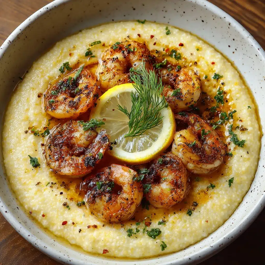 Honey Butter Cajun Shrimp with Smoked Gouda Grits Recipe