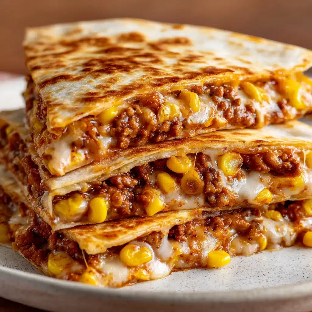 Cheesy Ground Beef Quesadillas Recipe - Recipe Image