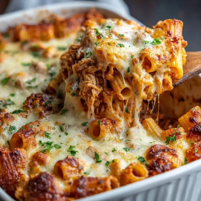 Cheesy Baked Chicken Rigatoni Pasta Recipe