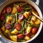 One Pot Smoked Sausage, Green Beans, and Potatoes Recipe
