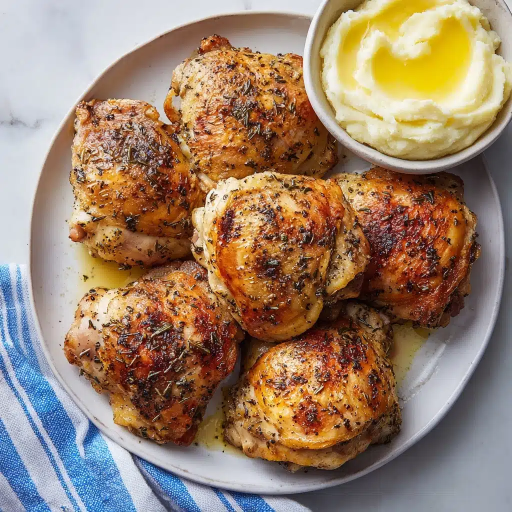 Garlic Parmesan Crispy Chicken Thighs Recipe