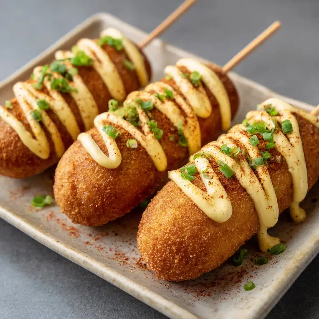 Shrimp and Crab Nacho Bomb Corn Dogs Recipe