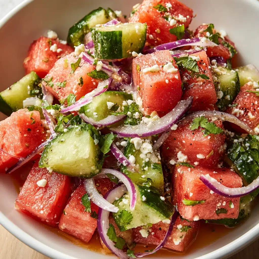 Watermelon Cucumber Salad Recipe - Recipe Image