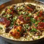 Creamy Mushroom Chicken and Rice Recipe
