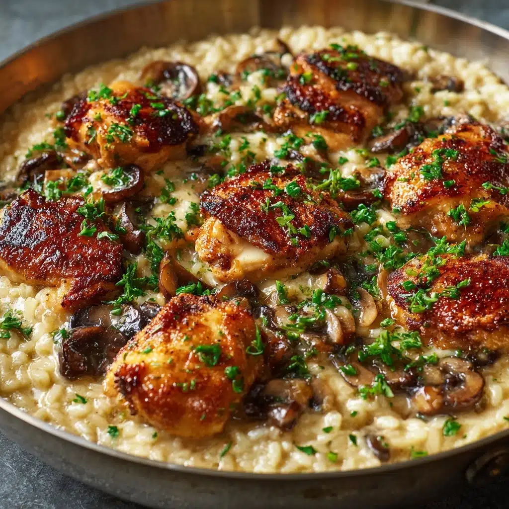 Creamy Mushroom Chicken and Rice Recipe - Recipe Image