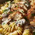Chicken and Mushroom Pasta in Creamy Sauce Recipe
