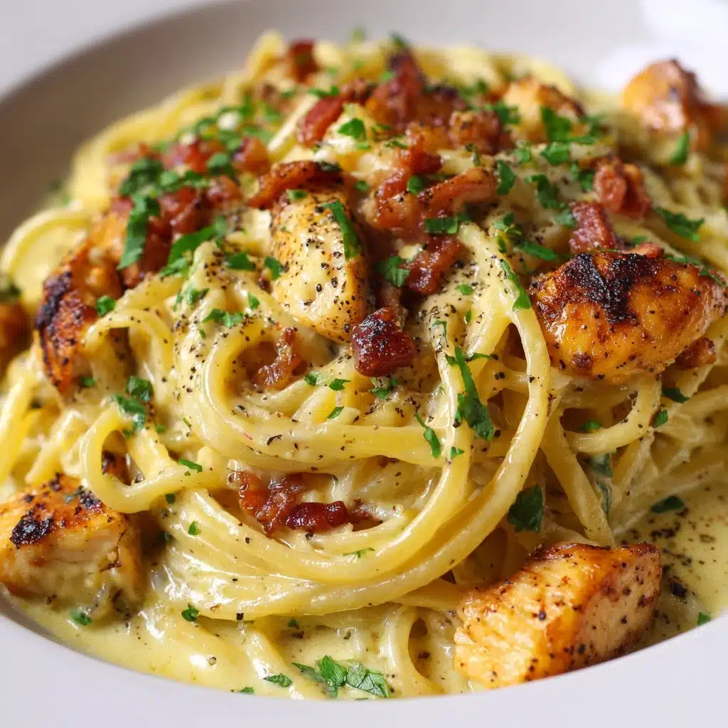 Crave-Worthy Creamy Chicken Carbonara Recipe - Recipe Image