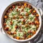 Cheesy Turkey and Sweet Potato Skillet Recipe
