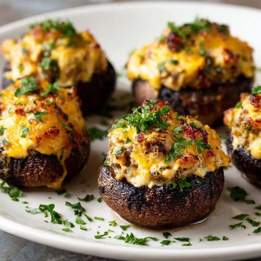 Mushrooms Stuffed with Crab Meat Recipe - Recipe Image
