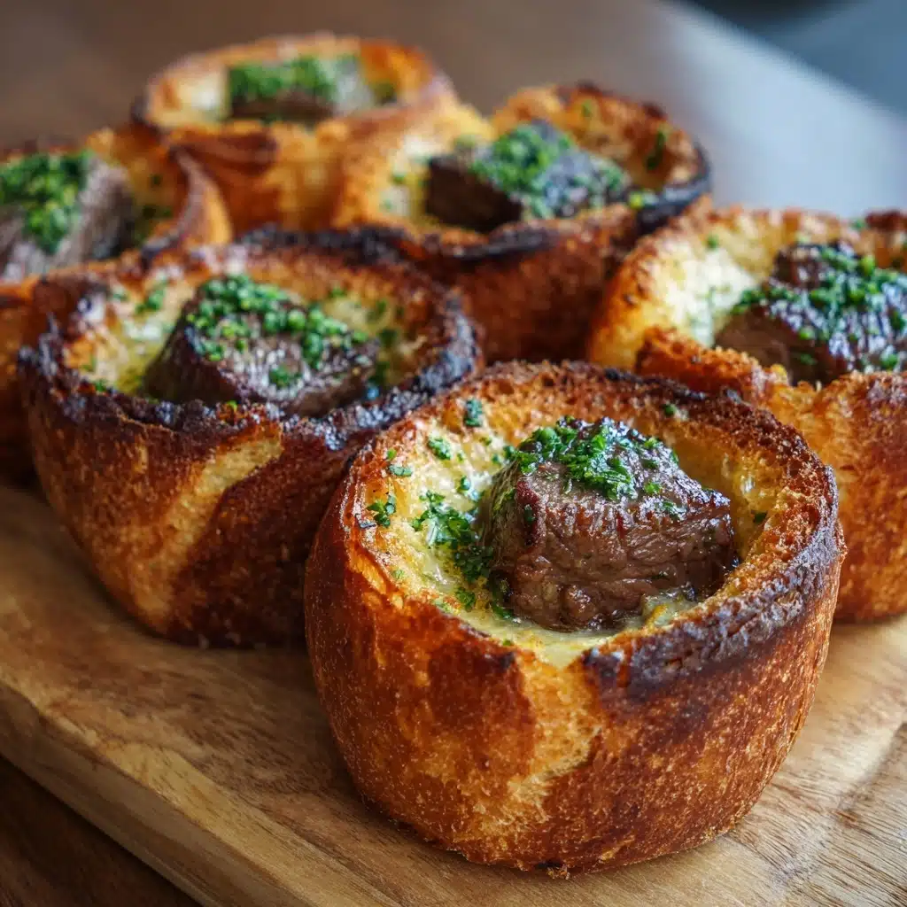 Garlic Bread Steak Bites Recipe - Recipe Image