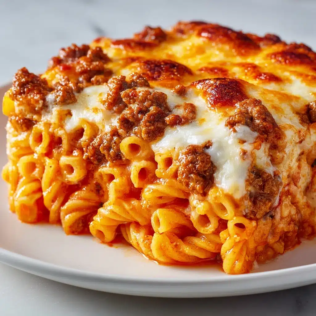 Cheesy Baked Beef Pasta Recipe - Recipe Image