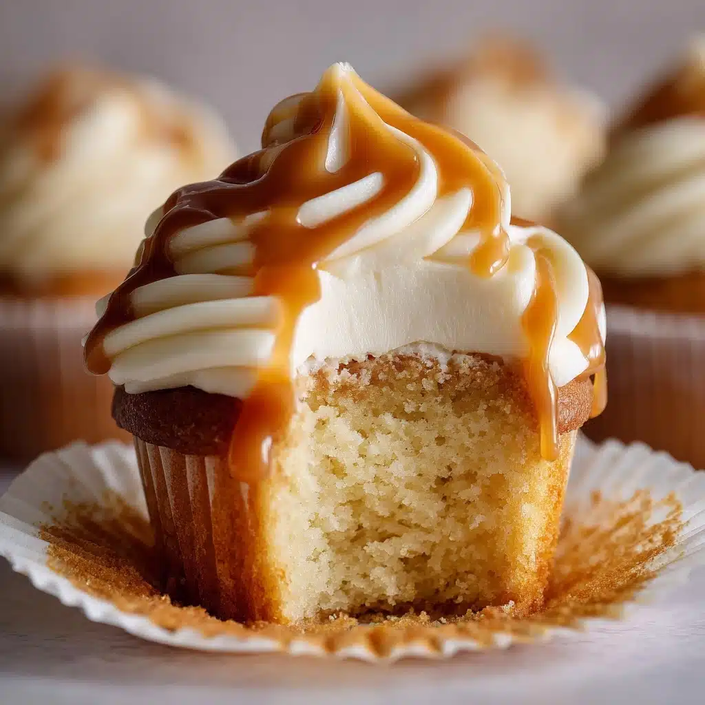 Caramel Cream-Filled Cupcakes Recipe - Recipe Image