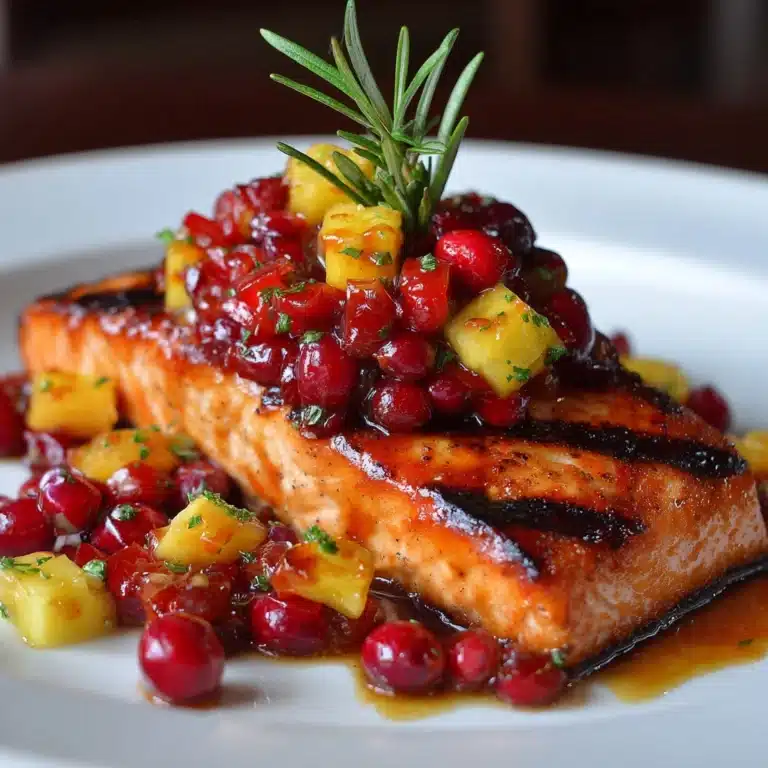 Holiday Glazed Salmon with Cranberry-Pineapple Relish Recipe