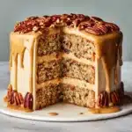 Banana Pecan Caramel Layer Cake Recipe