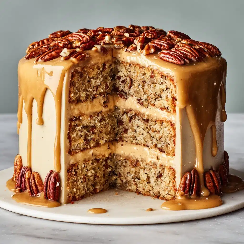 Banana Pecan Caramel Layer Cake Recipe