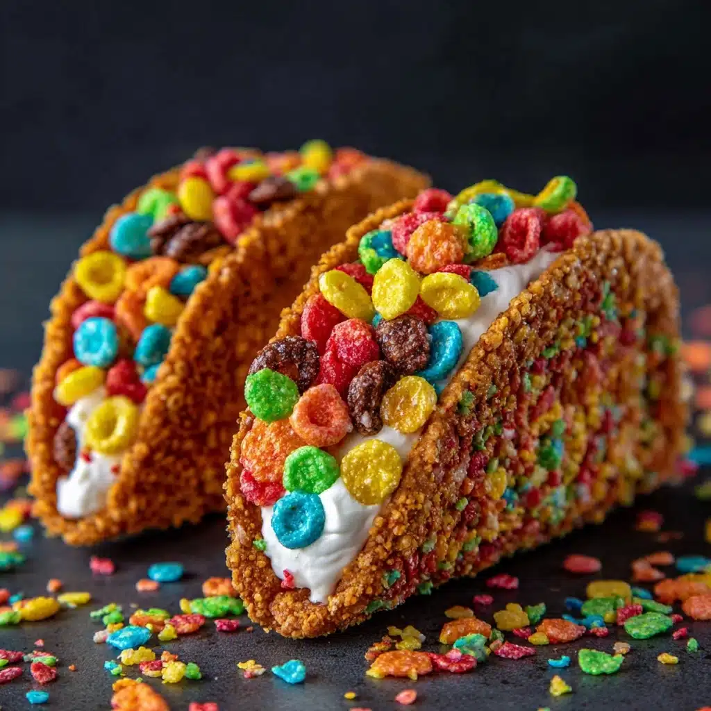 Delicious Fruity Pebbles Cheesecake Tacos: Crunchy Treat Recipe - Recipe Image