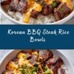 Korean BBQ Steak Rice Bowls with Spicy Cream Sauce Recipe