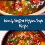 Stuffed Pepper Soup with Ground Beef and Rice Recipe