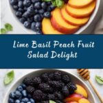 Honey Lime Basil Peach Fruit Salad Recipe
