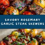 Rosemary Garlic Steak Kebabs Recipe