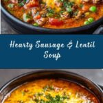 Homemade Delicious Old Fashioned Sausage and Lentil Soup Recipe