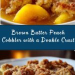 Double Crust Brown Butter Peach Cobbler Recipe