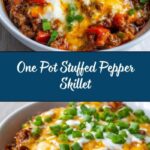 One Pot Wonder Stuffed Pepper Skillet Recipe