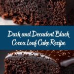 Black Cocoa Loaf Cake Recipe