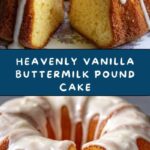 Vanilla Buttermilk Pound Cake with Cream Cheese Glaze Recipe