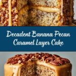 Banana Pecan Caramel Layer Cake Recipe
