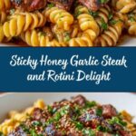 Sticky Honey Garlic Steak and Rotini Recipe
