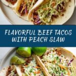 Beef Tacos with Peach Vinegar Slaw Recipe