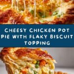 Biscuit Topped Cheesy Chicken Pot Pie Recipe