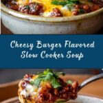 Slow Cooker Cheesy Burger Flavored Soup Recipe