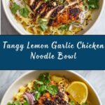 Lemon Garlic Chicken Noodle Bowl Recipe