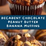 Chocolate Peanut Butter Banana Muffins Recipe