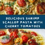 Shrimp Scallop Pasta with Cherry Tomatoes Recipe