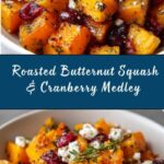 Roasted Butternut Squash with Cranberries & Feta Recipe
