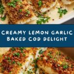 Creamy Lemon Garlic Baked Cod Recipe