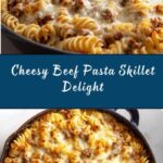 Cheesy Ground Beef Pasta Skillet Recipe