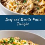 Creamy Beef and Bowtie Pasta Recipe