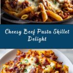 Cheesy Ground Beef Pasta Skillet Recipe