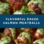 Baked Salmon Meatballs with Avocado Sauce Recipe